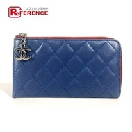 香奈兒 1128**** CC Coco 標誌 L 拉鍊絎縫長錢包