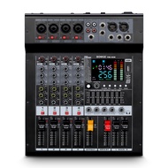 BOMGE PMX402B เพาเวอร์มิกเซอร์ มิกเซอร์ มิกเซอร์ USB แหล่งจ่ายไฟในตัว 4/6/8 ช่อง 48V เอฟเฟกต์อะนาล็