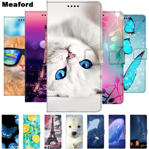 For Vivo Y91C Case Flip Leather Cover Phone Case for Vivo Y1S / Y91i 1820 Book Case for vivo Y91C 20