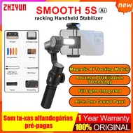 NEW ZHIYUN SMOOTH 5S AI Tracking Handheld Stabilizer 3-Axis Smartphone Gimbal For Iphone 15 Pro Max 