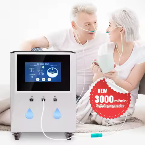 Medical 3000ml Hydrogen Water Generator Hydrogen Inhalation Machine H2 O2 with Hydrogen Inhaler Brea