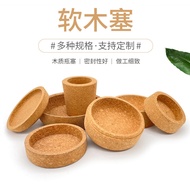 Cork Red Wine Cork Water Coaster Cone Stopper Anti-slip Heat Insulation Cork Mat Round Cake Cork Bal