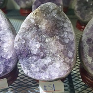 crystal decorations amethyst geode egg shape from brazil +free bertherite
