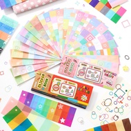 Simno Multi-Cut Pattern Sticker Book Color Swatch Basic 3.0 Series Creative Star & Circle Shapes Jou