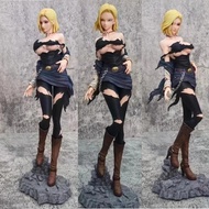 29cm Dragon Ball GK Android 18 PVC Figure Can Change Heads
