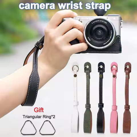 Camera Wrist Strap Lanyard Leather Camera Hand Strap for Sony ZVE10 A6400 Canon R8 Fujifilm X100VI X