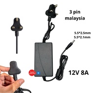 (POWER ADAPTOR) AC/DC 12V5A 12V6A 12V8A 12V10A 24V 3A 24V 5A 24V 6A/ Adaptor UK 3 Pin Plug / Power S