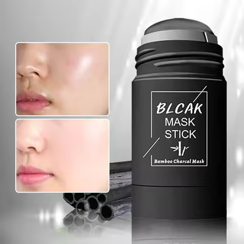 Solid facial mask Stick Green Tea Honey Peach Cleaning Pore Moisturizing Long Charcoal Eggplant Mud 