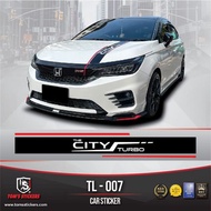 HONDA CITY FRONT HOOD STICKER TL - 007