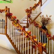 WADEES Artificial Maple Garland, Realistic Silk Maple Leaves Red Autumn Maple Leaves, Colorful Doubl