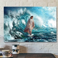 Jesus Walks on the Sea Jesus Picture Jesus Canvas Poster Jesus Wall Art Christian Picture Christian 
