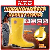Korakoh 8000 Steel Toe Cap And Mid Sole Yellow Rubber Boot Highcut M8000-AY-MSTC / Kasut Keselamatan / 工业鞋