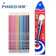 Marco 91E-12CB Student Triangle Rod Pencil HB-2B Log Rod Pencil Sketch Sketch Graffiti 12 Pieces