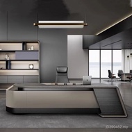 Light Luxury High-End President Fashion Desk Guangdong Room Furniture Class Table Arc Manager Boss T