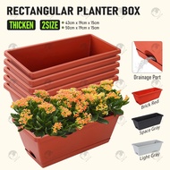 Pasu Bunga Plastik Pasu Bunga Panjang Rectangle Planters Box with Drainage Holes and Trays pasu plas
