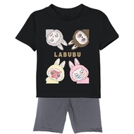 Boys And Girls Suits Short Sleeve LABUBU DUO GROUP MOTIF Ages 1-10 Years