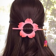 可愛櫻花髮簪，粉色櫻花髮夾，日本風格，附魚形吊飾