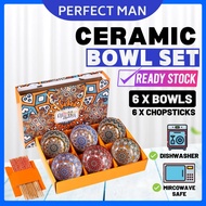 Bohemian Bowl Chopsticks Set Tableware Set Bowl Opening Wedding Event Porcelain Bowl Wedding