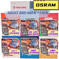 [Mr. Oil Head] OSRAM NIGHT BREAKER+150% H1 H4 H7 H11 HB3 HB4 Brightening 150%