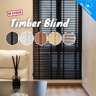 Ins.Fabric READY STOCK Timber blind bidai kayu asli 100% wall/ceiling install 50mm indoor wooden win
