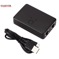 [tishita] 2 Ports Network Switch Ethernet Internet Adapter Hub Splitter Black New