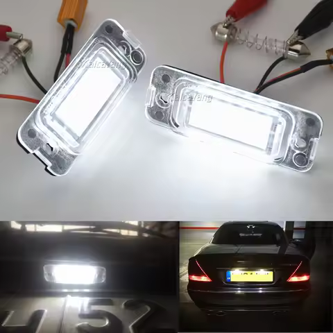 2Pcs White LED Rear Tail License Plate Lights Canbus For Mercedes-Benz ML-Class W164 X164 W251 V251 