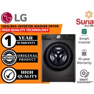 (Free Delivery Kedah,Penang & Perlis)LG 13/8kg Front Load Washer Dryer with AI Direct Drive™, Steam™