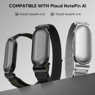 【konouyo】Nylon Wristband Strap for PLAUD Notepin Ai Wrist Strap Metal Protector Bumper Case Adjustab