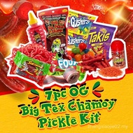 OG Chamoy Pickle Kit 7 unit kit dengan Big Tex Pickle, Gushers, Takis, Lucas dan buah oleh pickle ch