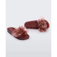 real shot melissaˉ2024 New Slides New Ladies Flat Jelly Shoes Fashion Three-Flower Solid Color Casual Soft Bottom Slippers Special Design Non-Slip Original