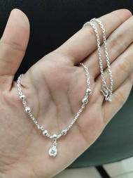 Kalung nori bandul lapis perak