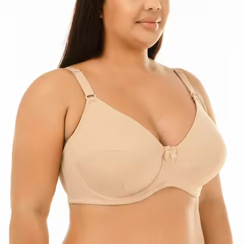 Deep V Push Up Bra Women's Underwear Full Coverage Cotton Bralette Adjusted-straps Lingerie Minimize