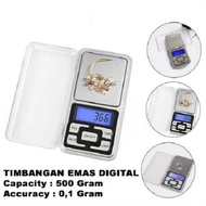 Timbangan Mini Digital Praktis Emas Berlian Pocket Scale 500 Gram Saku