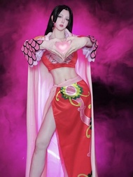 Empress Cosplay Costume Hanako Snake Queen Cosplay Halloween Costume One Piece Anime Flag Dress Cosp