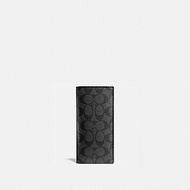 Long wallet COACH 75013 bifold signature men's signature black