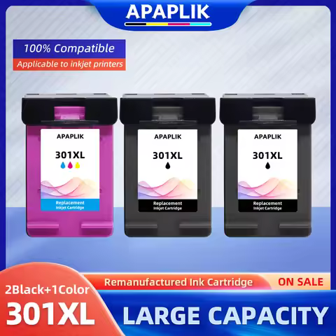 APAPLIK 301 XL Remanufactured For HP 301 301XL Ink Cartridge For HP301 Envy 5530 Deskjet 2050 2540 2