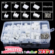UMISTYDREAMUM9U 230Pcs Pin Connector, Housing Kit XH2.54 2.54mm Pitch Terminal, 4 Value Male And Fem