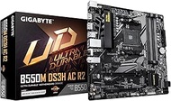 GIGABYTE B550M DS3H AC R2 Motherboard - AMD Ryzen 5000 Processors, 5+3 Phase VRM, up to 4733MHz DDR4