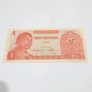 Uang Kertas Kuno Seri Sudirman 1 Rupiah 1968 UNC