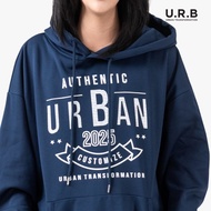 URBAN MICRO FABRIC GRAPHIC HOODIE เสื้อฮู้ด รุ่น 1UTMJ5000 สี DEEP BLUE