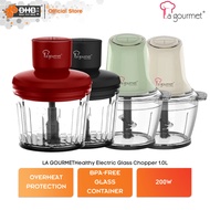 La Gourmet Healthy Electric Glass Chopper GC10 1.0L BPA Free Glass Container Overheat Protection GC2