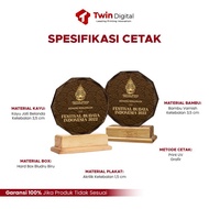 Wr32 Plakat Akrilik Premium Piagam Penghargaan Tropi Wisuda - Plakat
