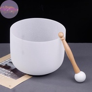 HabitatPort Crystal Quartz Singing Bowl 8 Inch 432Hz Yoga Meditation Sound Bowls Professional Tibeta