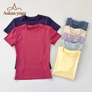 Dopamine Peach Hip Lifting Fitness Short Sleeve Breathable Tight Yoga Running Workout Top