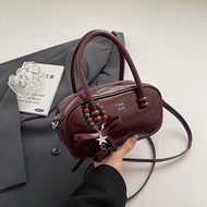 Túi Bowling Thời Trang Cho Nữ Túi Đeo Vai Đơn Thời Trang Mùa Đông Mới Túi Đeo Chéo Cổ Điển Túi Đeo V