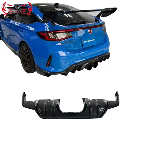 High Quality for Honda Civic TypeR FL5 Carbon Fiber Rear Diffuser Rear Bumper Lower Lip Civic FL5 AD