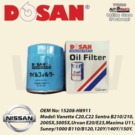 DOSAN NISSAN C22,SUNNY,SENTRA B11 OIL FILTER 15208-H8911