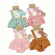 Baby Baby Suit Baby Baby Baby Clothes Baby Carrier Clothes Girls Romper Strap Skirt Headband Three-P
