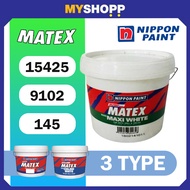 7L Nippon Matex White 9102 / 145 / 15245 | Nippon Matex White Paint Paints Ceiling Dinding Cat Dalam