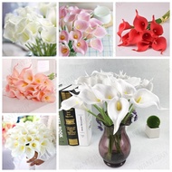 🇲🇾 1pcs Latex Calla Lily Artificial Flower Bridal Wedding Home Office Decoration Hand Bouquet Bunga Tangan Pokok Hiasan